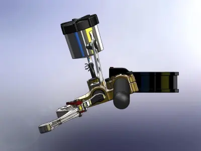 Clip-On hydraulic brake actuator Free 3D model