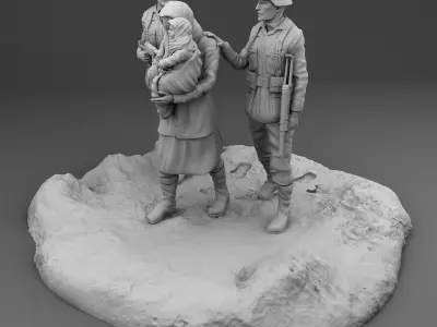 Military convoy  3D print model