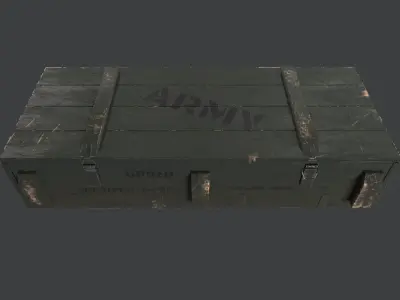 Army Weapon Crate Low-poly 3D model