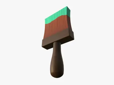 Cartoon Paintbrush Free low-poly 3D model
