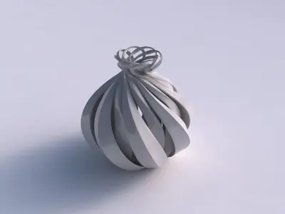 Vase double twiste with sharp edges and squeezed top part squ... 3D print model