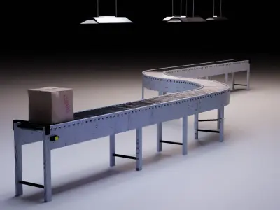 Industrial Conveyer Roller 3D model