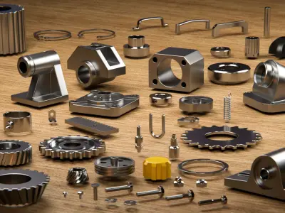 Mechanical Component Asset packs Bundle Free 3D model