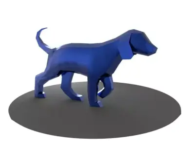 Dog-Low Polygon Low-poly 3D model