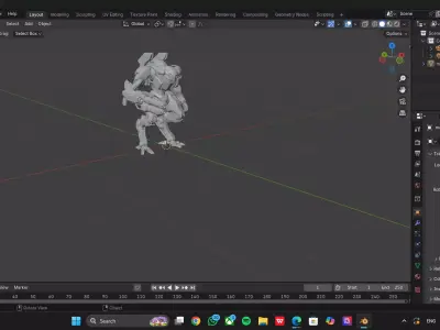 Rogue Sentinel Low-poly 3D model