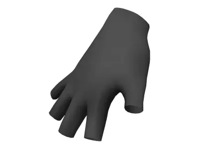 Fingerless Hunter Gloves Low-poly 3D model