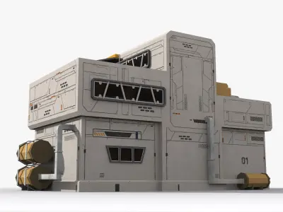 Sci-Fi Industrial x20 Low-poly 3D model