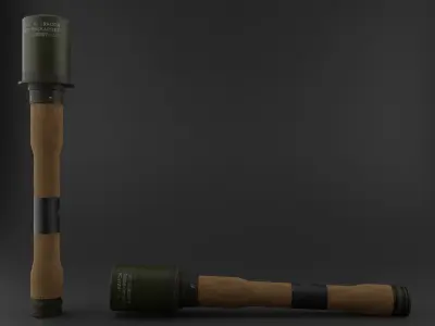 Stick grenade Free low-poly 3D model