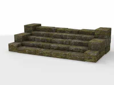 set architecture stairs small 01  3D model
