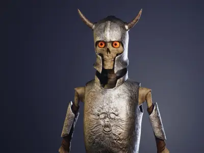 Skeleton warrior Low-poly 3D model purchase