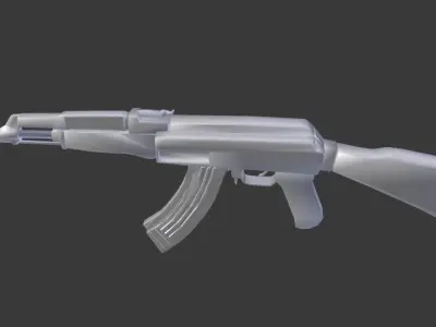 AK 47 Low Low-poly 3D model