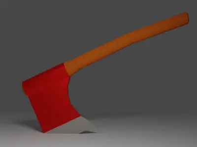 Low poly axe Low-poly 3D model