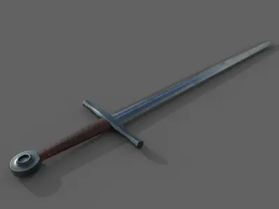 Templar Sword Free low-poly 3D model
