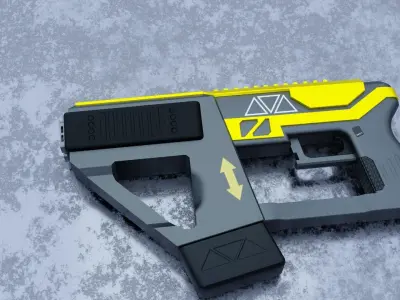 Sci-Fi Sub Machine Gun Free low-poly 3D model