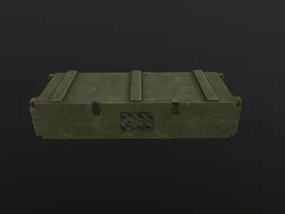 AMMO BOX Low Poly Low-poly 3D model
