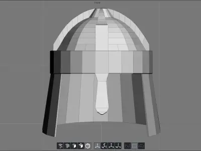 Engraved Steel Helmet Free low-poly 3D model