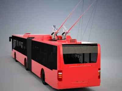 Articulated Trolleybus 3D model