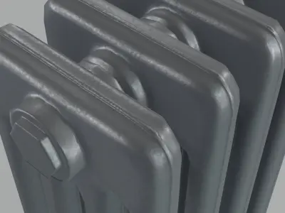 Classic Cast Iron Radiator 4C4 3D model