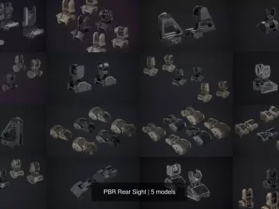 PBR Rear Sight 3D Model Pack
