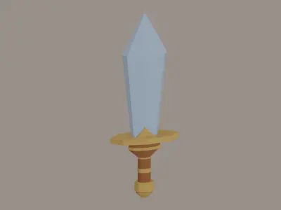 Toon Sword Low-poly 3D model