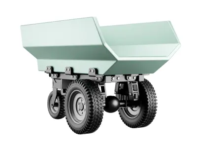 Cargo Trailer Trolley car  3D model
