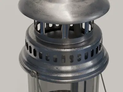 Lamplight metal lantern 3D model