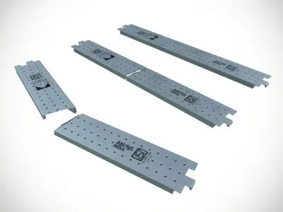 scaffolding plank Low-poly 3D model