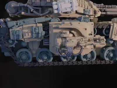 Pre- Supported Dominion Smoke Jaguar Frontline Battle Tank 3D print model