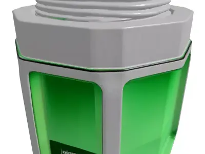 SciFi Hexagonal Energy Container 3D model