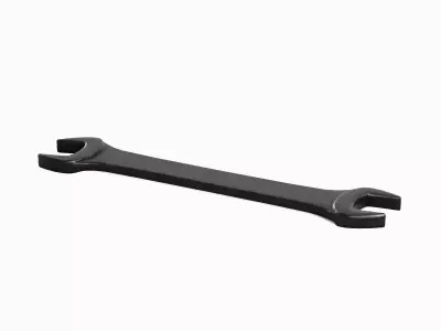 Old Steel Wrench 03 Low-poly 3D model