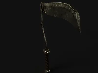 Witchs Hand Scythe Low-poly 3D model