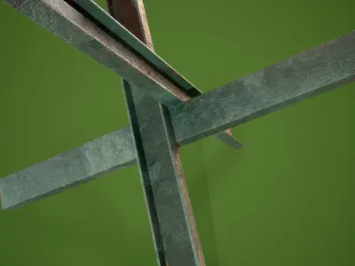  Hedgehog Anti Tank PBR Low-poly 3D model