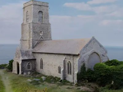 Dilapidated  Church Low-poly 3D model