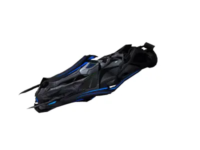 Sci Fi vehicle Low-poly 3D model by izaz140665
