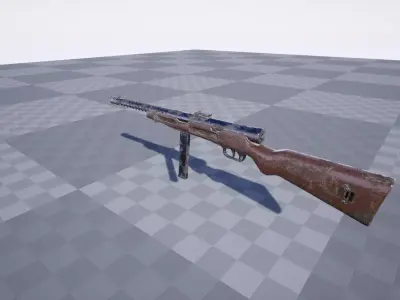 Beretta rifle Low-poly 3D model