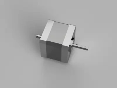 NEMA 17 Stepper Motor 17HS4401D Dual Shaft High-Precision CAD 3D model