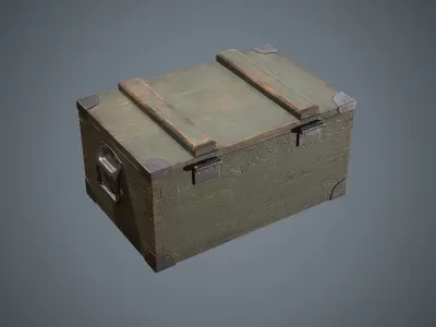 Military Box Container Low-poly 3D model