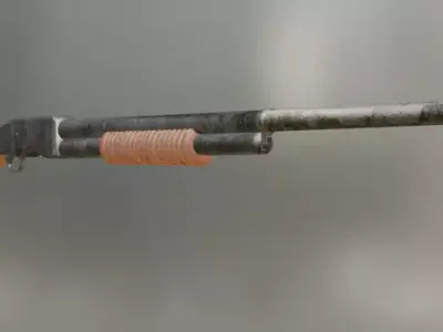  low polyRemington Model 10 Low-poly 3D model