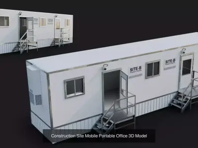 Construction Mobile Portable Office and industry pack 3d models