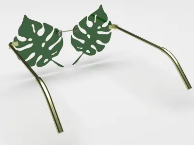 Aloha Leaf Sunglasses 3D model