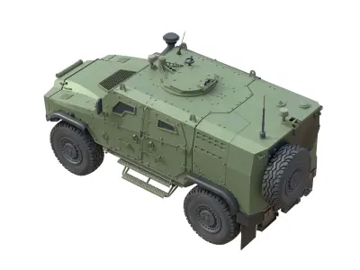 ATV Zetor Gerlach Armored tactical vehicle  Low-poly 3D model