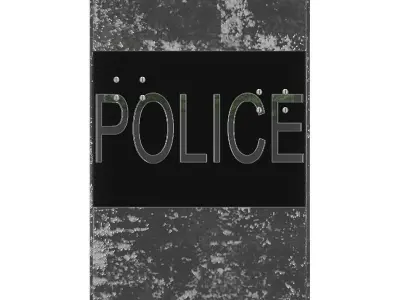 Police shield 3D model