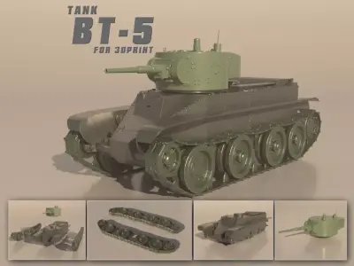 Tank BT-5 for 3D Print 3D print model