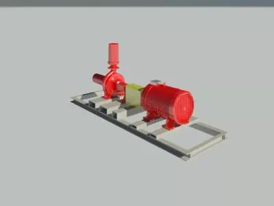 Electric Pump High-Detail Revit Family MEP Ready  3D print model