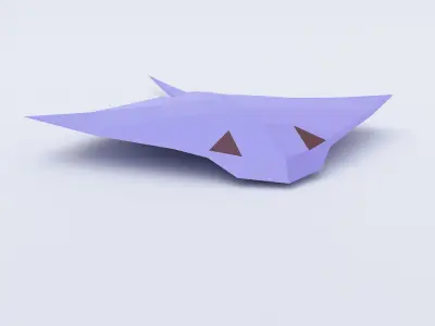 Stingray fish low poly 3d model Free low-poly 3D model