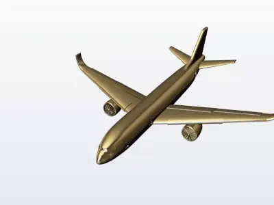 Airplane flying in sky 3D print model purchase