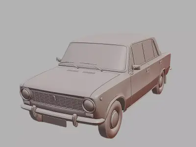 VAZ 2101 Lada 2101 Classic Soviet Car 3D Printable  3D print model