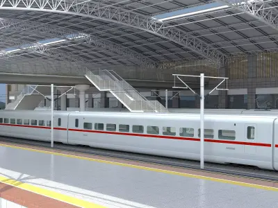 High-speed Railway Station 02 3D model