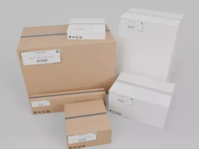 White and Industrial Box Set - Rigged and Customizable 3D Model Pack