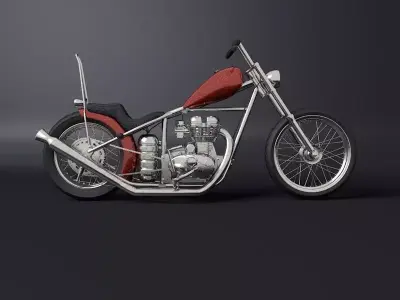 royal enfield  500 costum 3D model